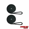 Extreme Max Extreme Max 3006.2168 BoatTector Premium Double Braid Nylon Fender Line Value 2-Pack-3/8" x 6' Black 3006.2168